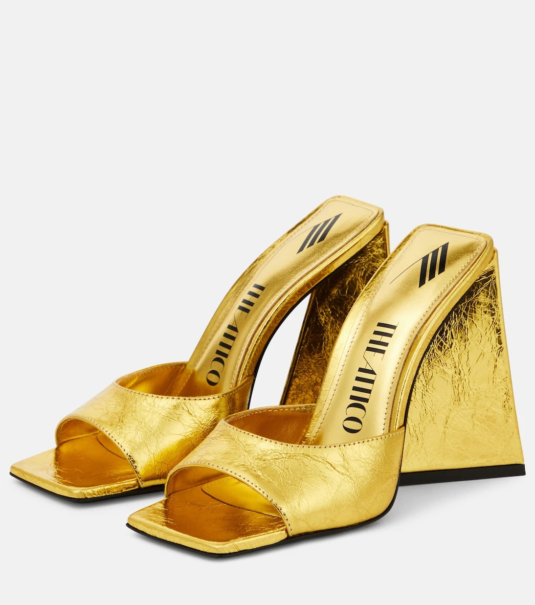 The Attico - Devon laminated leather mules