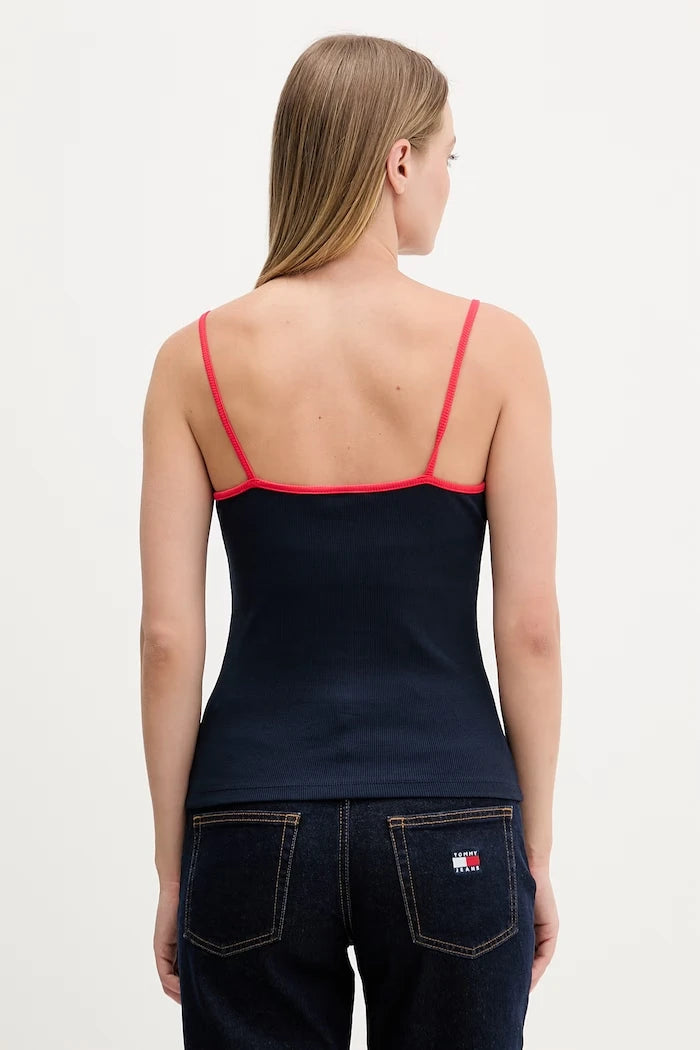 Tommy Jeans топ дамски от памук с еластан