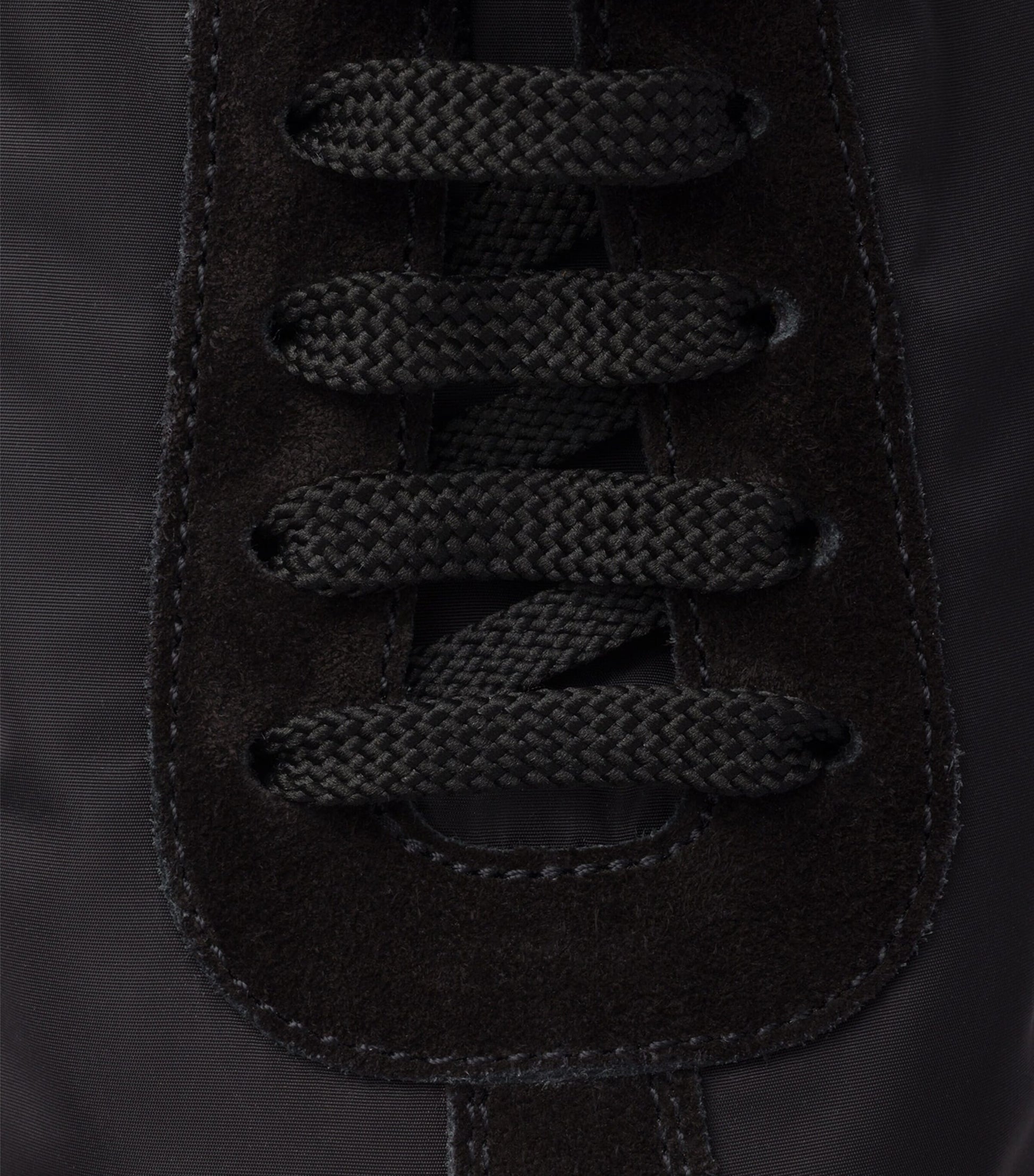 Black Suede-Re-Nylon-Metal Collapse Sneakers