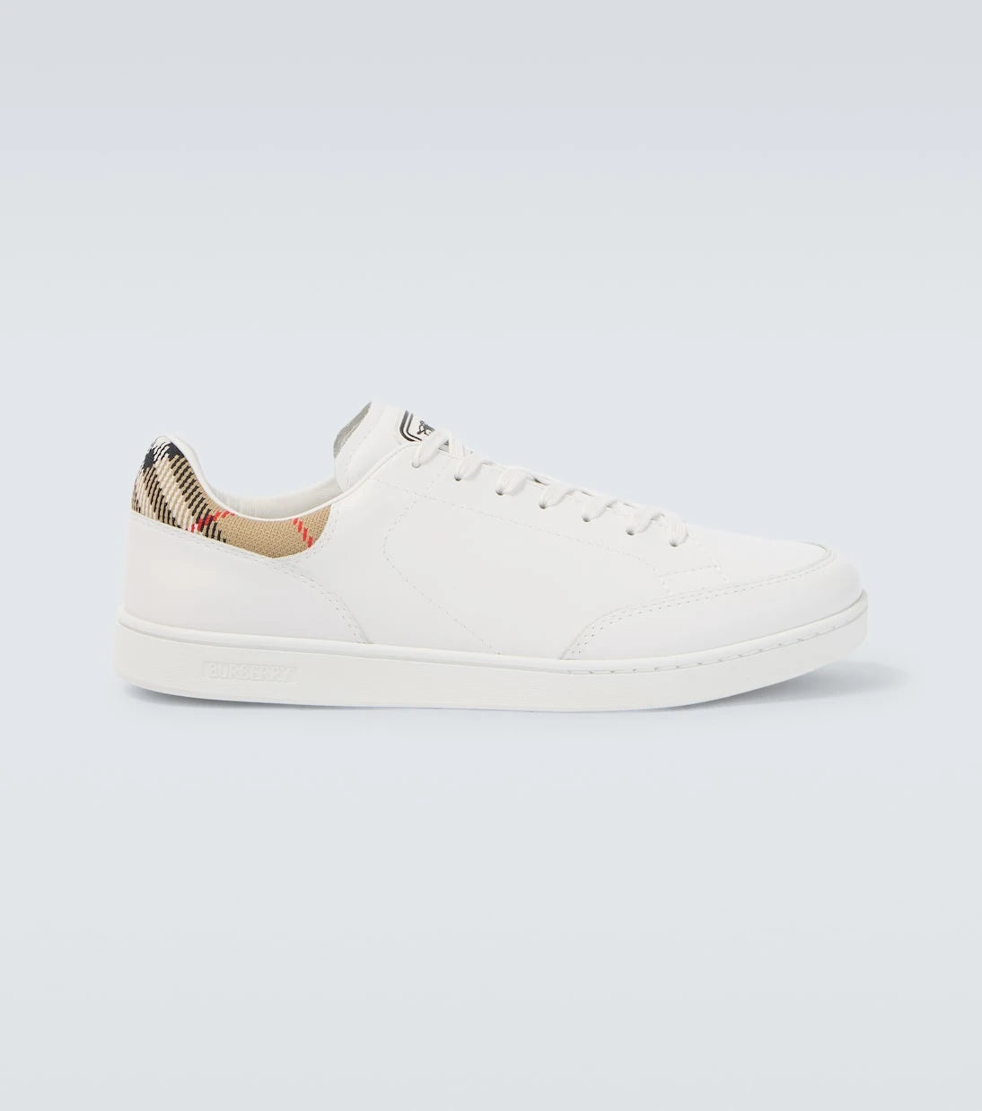 Burberry - Set Burberry Check leather sneakers