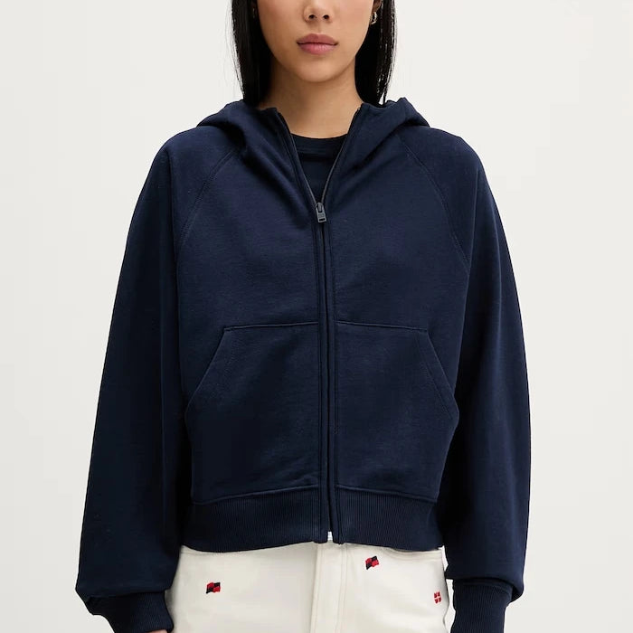 Tommy Jeans суичър с цип дамски от памук