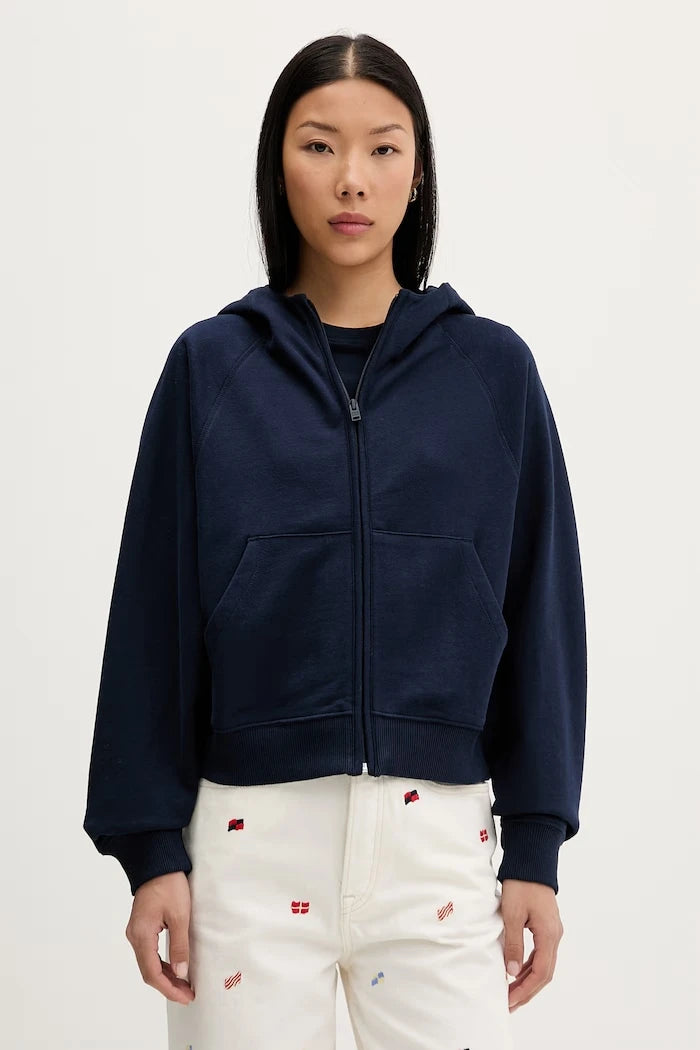 Tommy Jeans суичър с цип дамски от памук