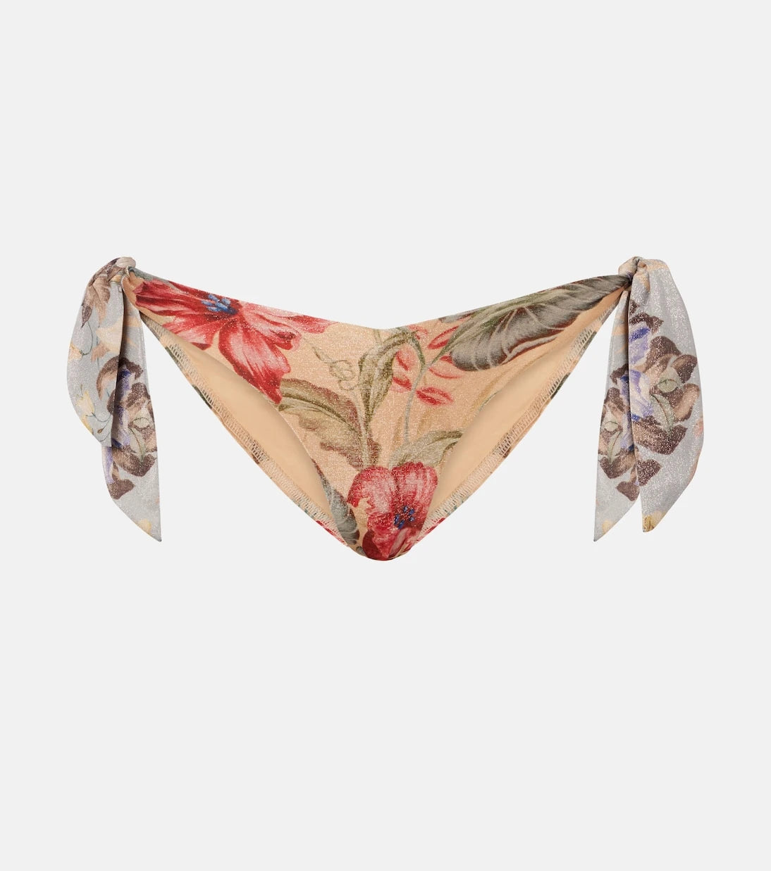 Zimmermann - Coco bow-detail floral bikini bottoms