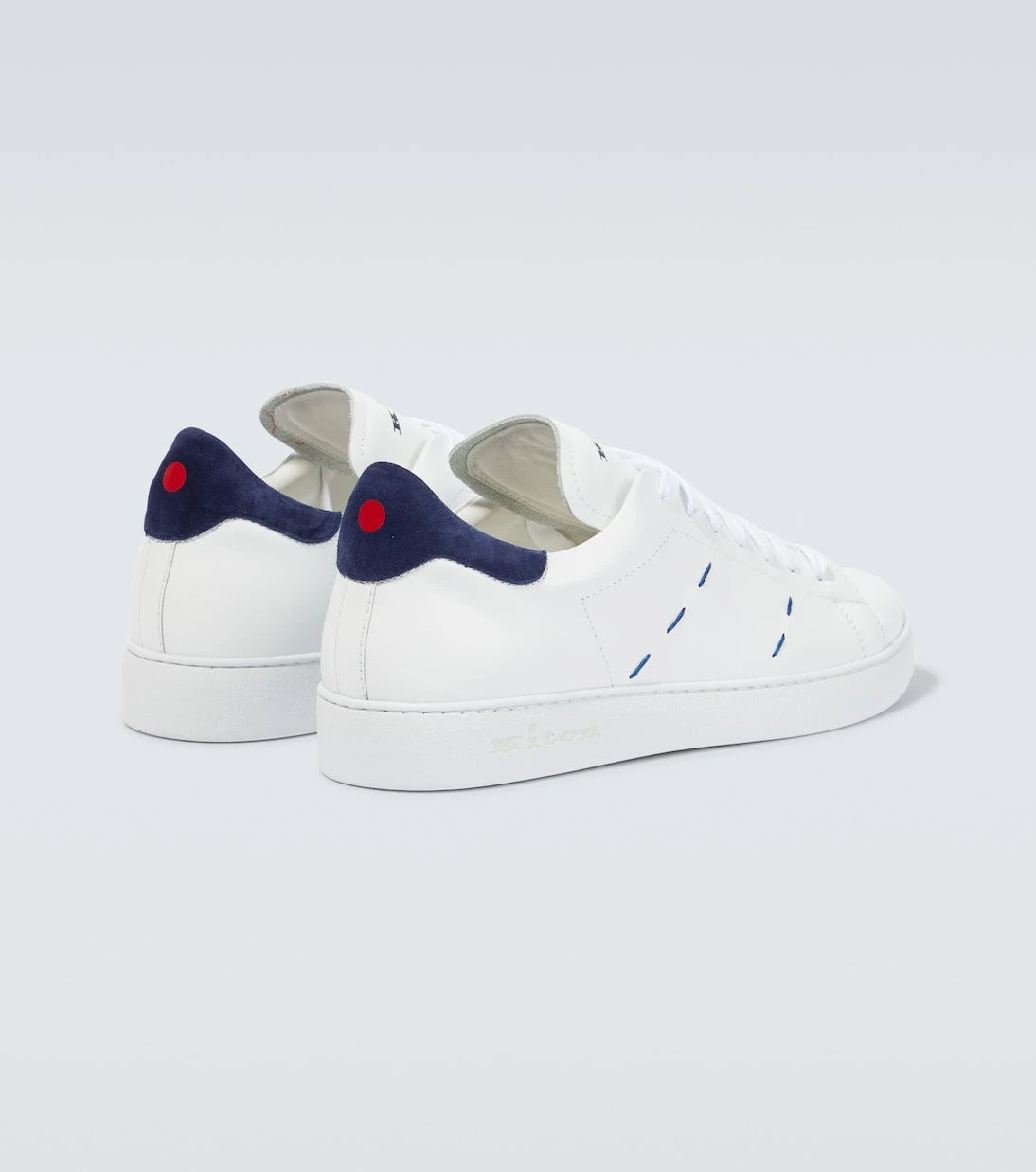 Kiton - Stitched leather sneakers