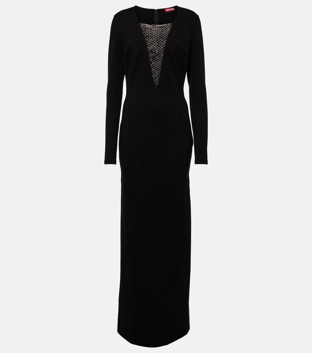Staud - Kris mesh-trimmed gown