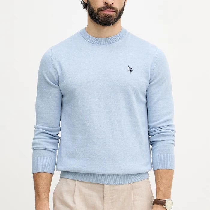 U.S. Polo Assn. пуловер мъжки от памук DHM KNIT