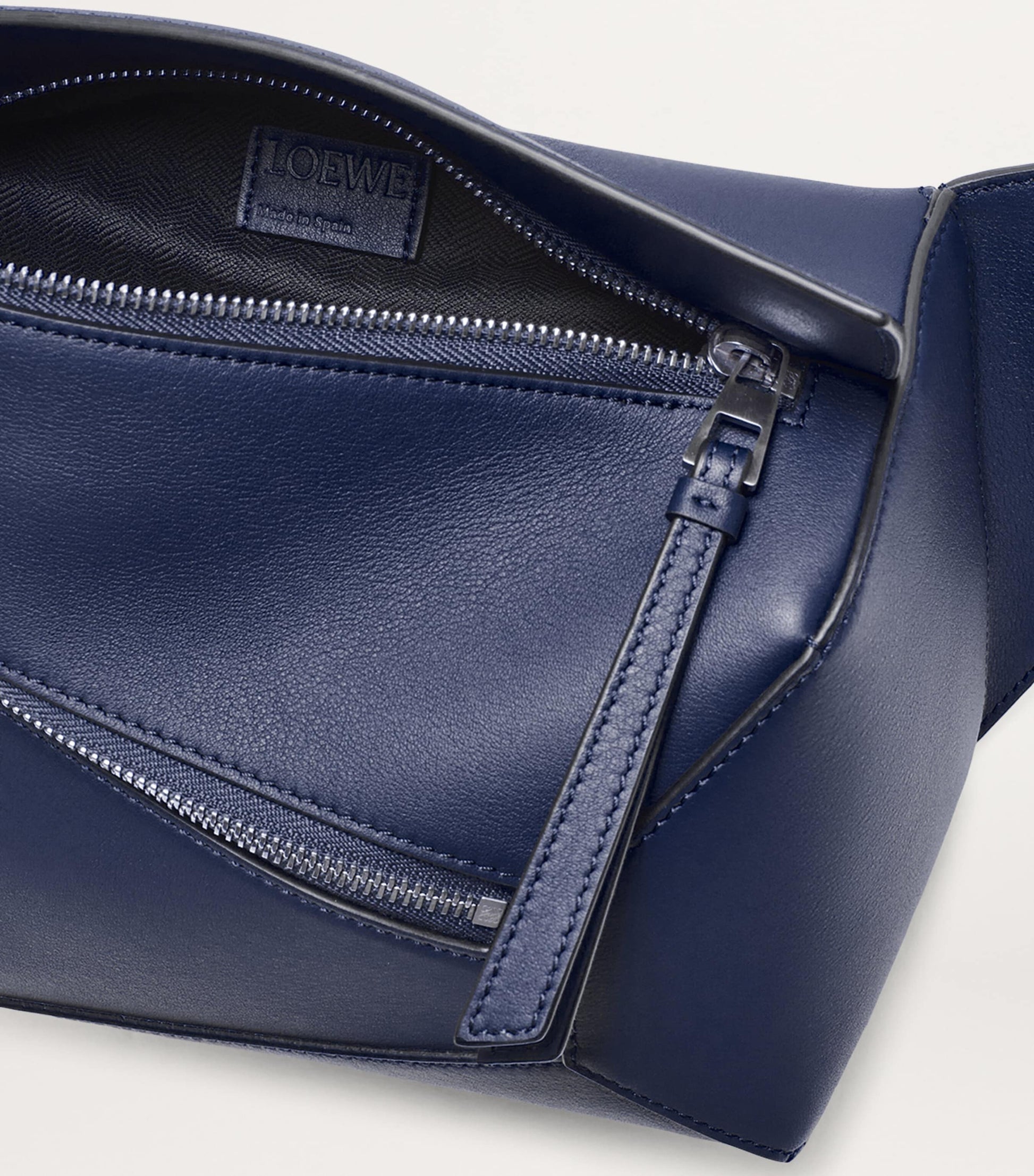 Small Leather Puzzle Edge Belt Bag