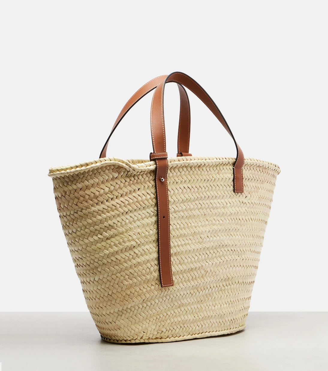 Loewe - Anagram Large leather-trimmed basket bag