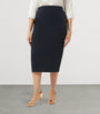 Blue Cady Colonna Midi Pencil Skirt