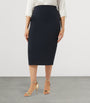 Blue Cady Colonna Midi Pencil Skirt
