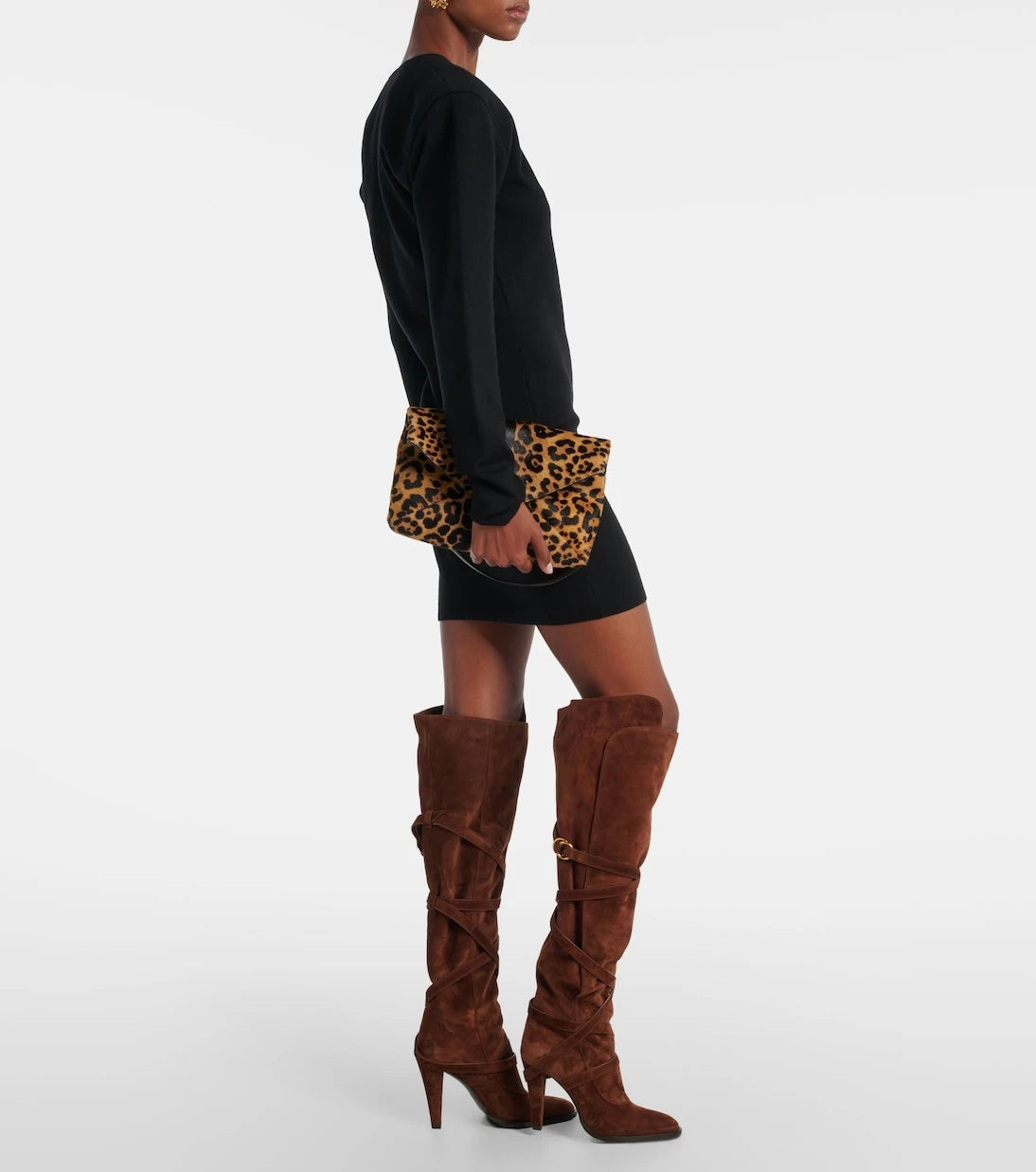 Saint Laurent - Suede knee-high boots