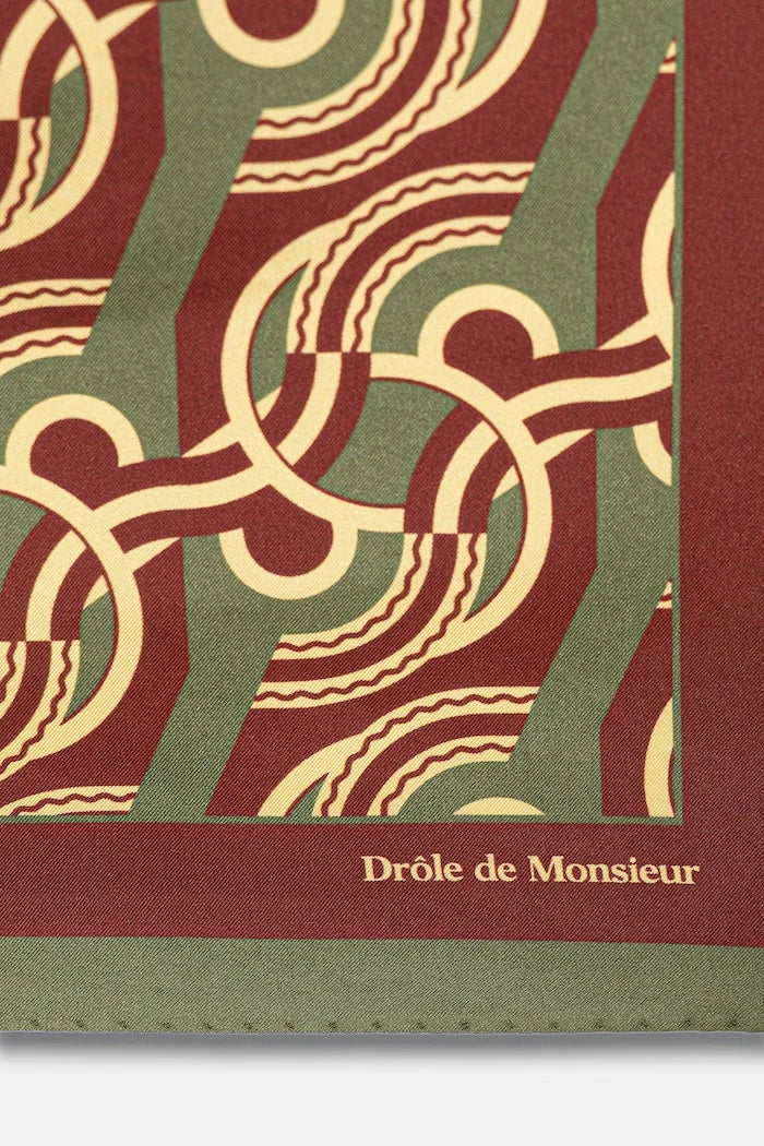 Drôle de Monsieur шалче мъжко от коприна Chain Link Monogram