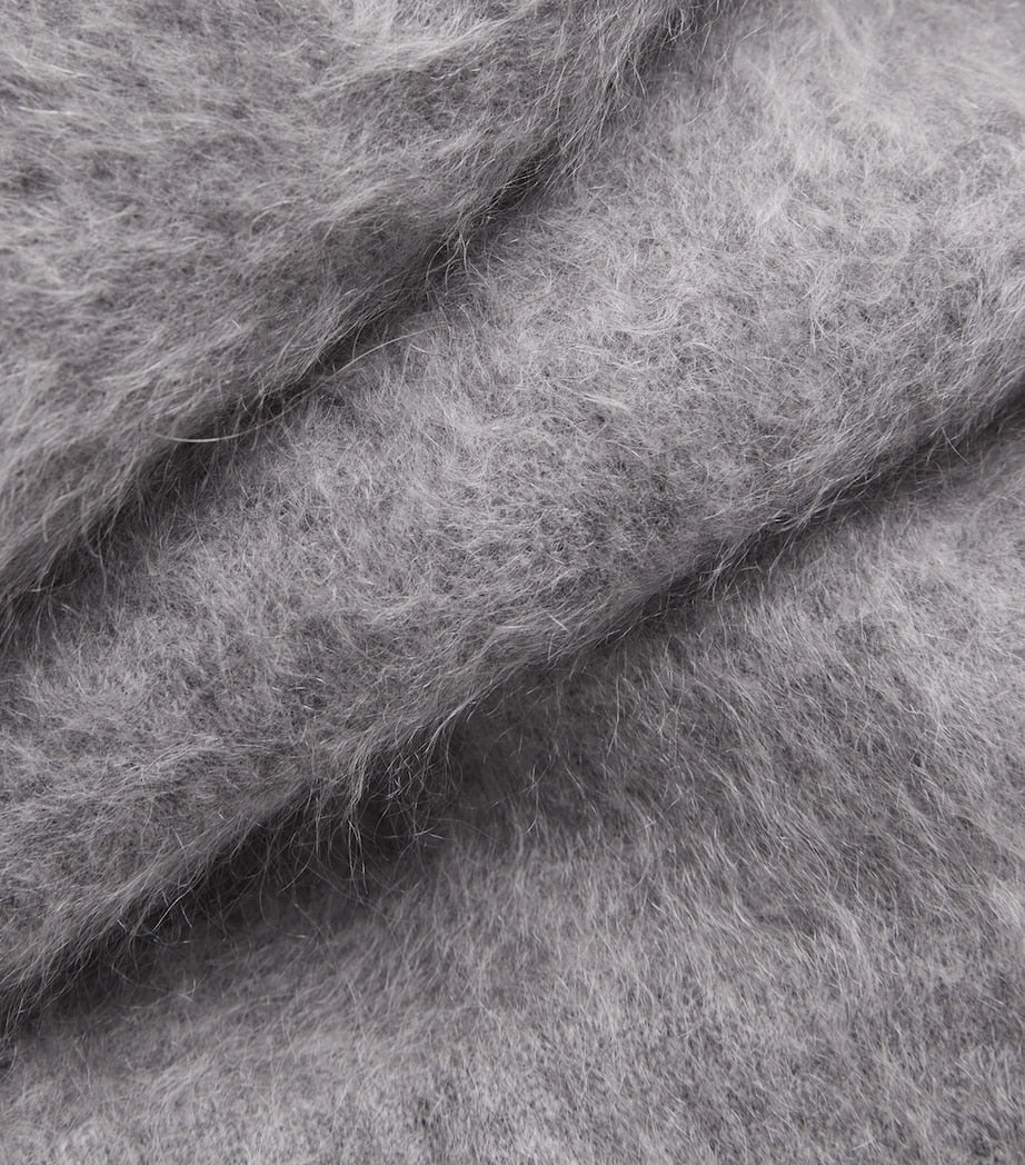 Grey Brushed Cashmere Umi Maxi Skirt