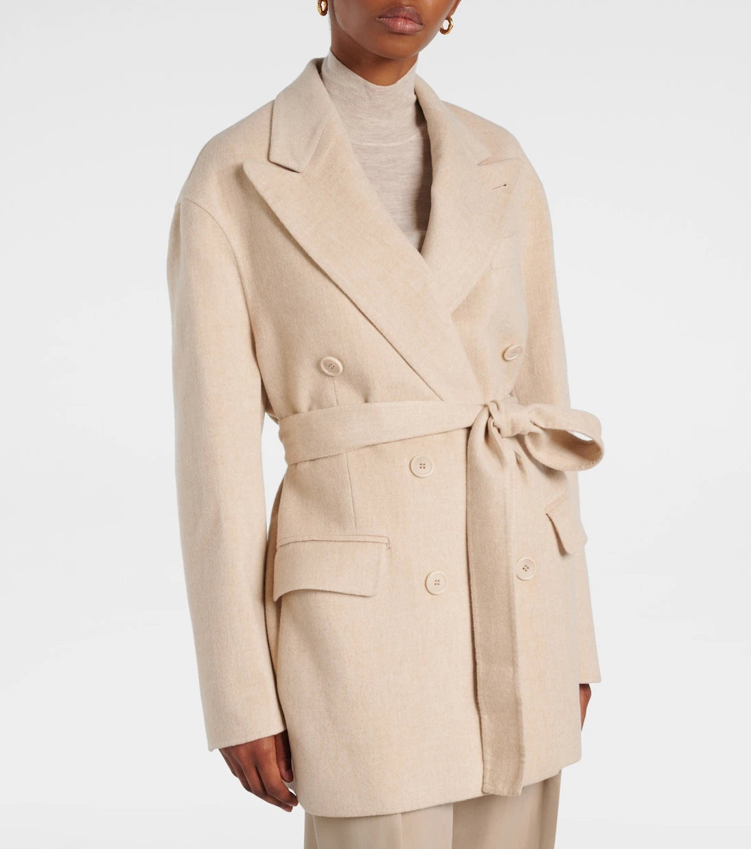 Joseph - Double-breasted belted wool and silk blazer