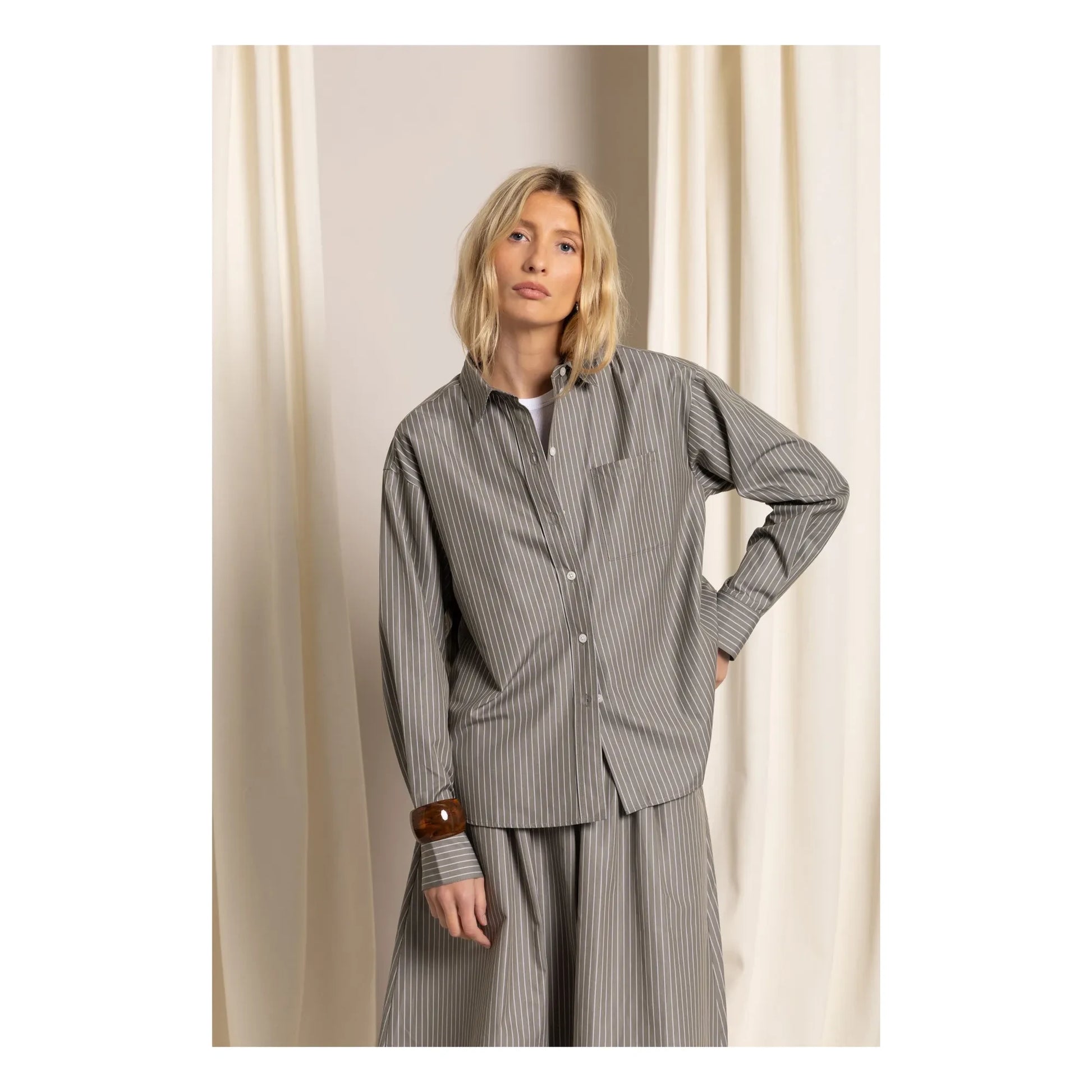 Smallable Woman - Kanel Striped Shirt | Grey
