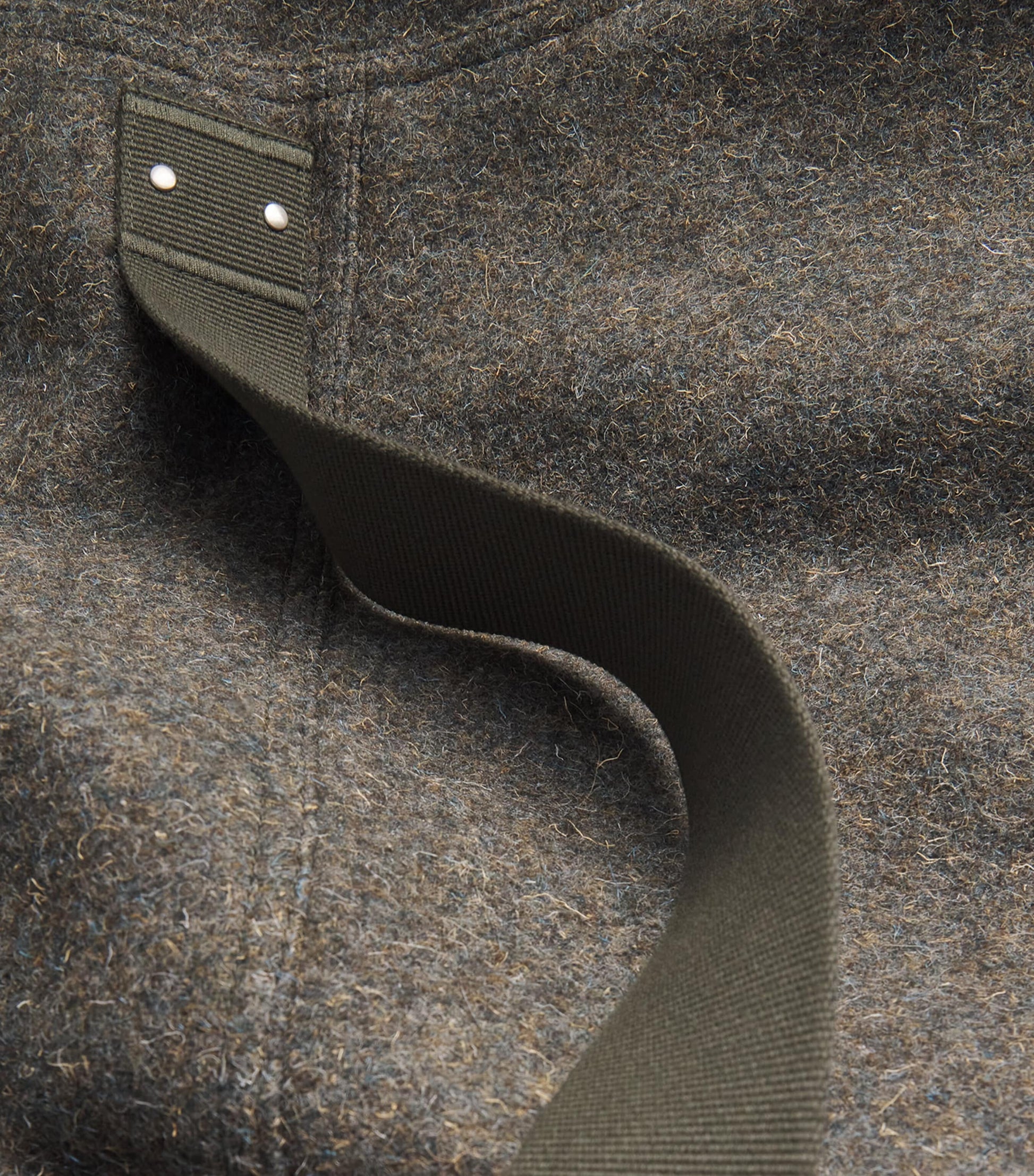 Rick Owens Green Wool Felt Alice Brad Jacket