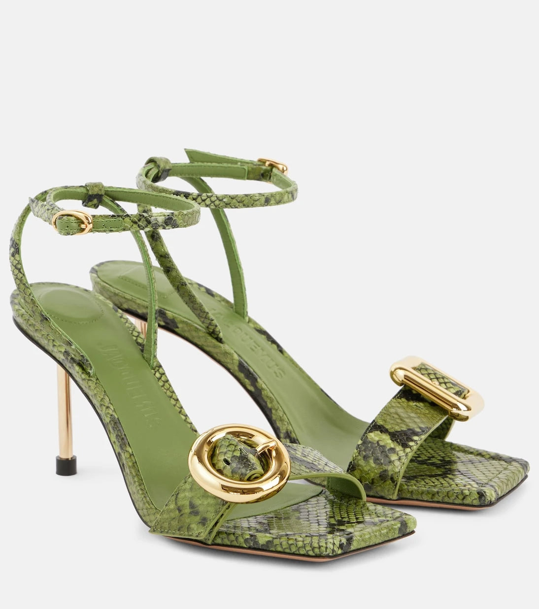 Jacquemus - Les Sandales Regalo croc-effect leather sandals