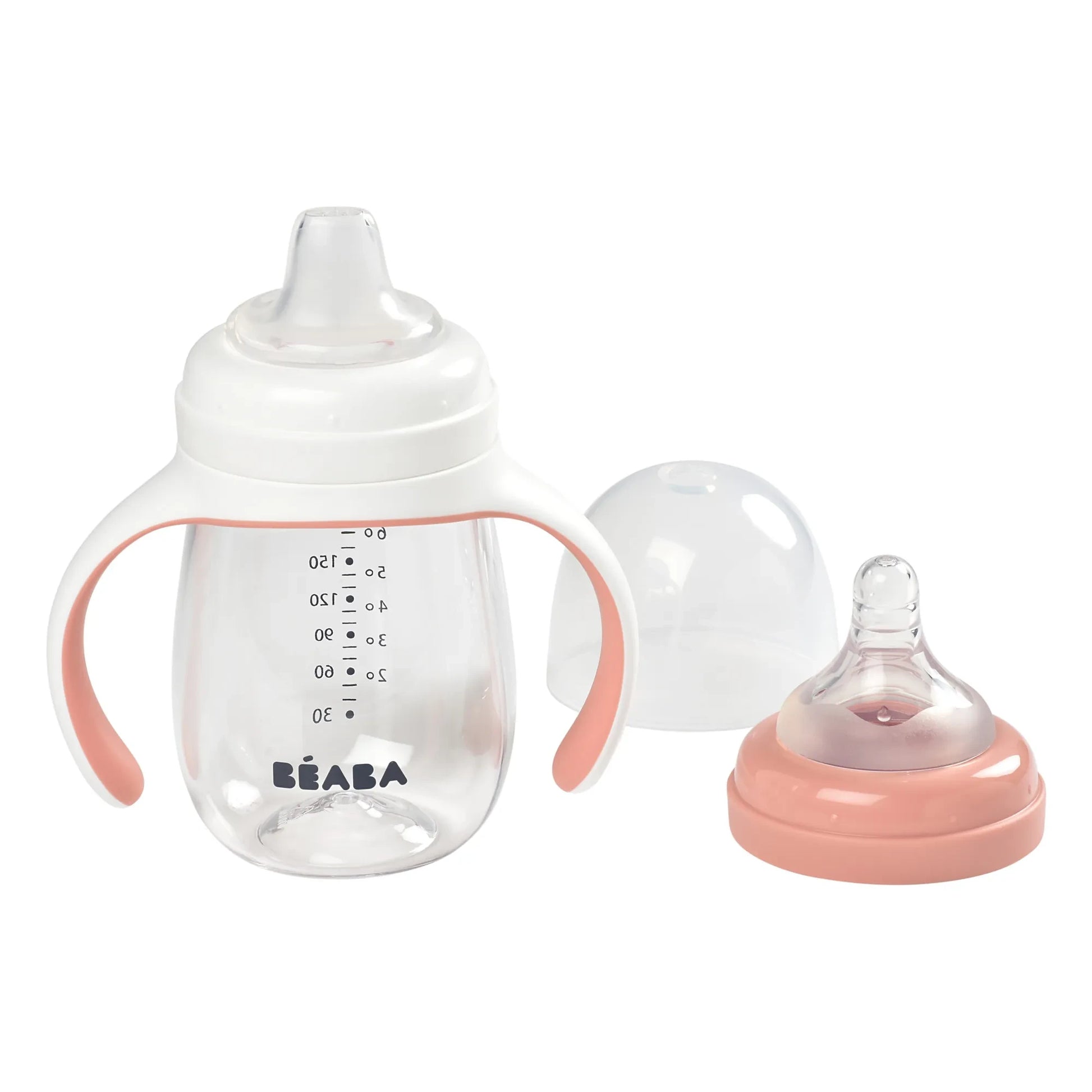 Béaba - 2-in-1 Learning Baby Bottle 240 ml | Dusty Pink