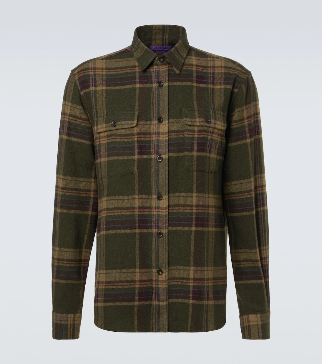 Ralph Lauren Purple Label - Checked cashmere shirt