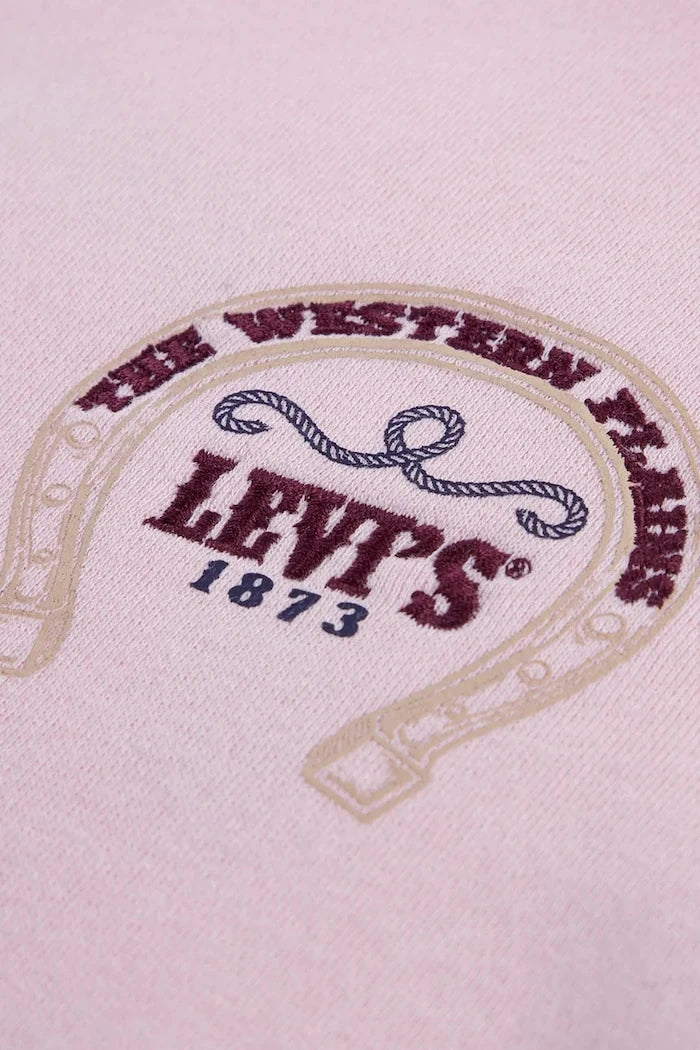 Детски суичър Levi's PULLOVER HOODIE WITH RUFFL