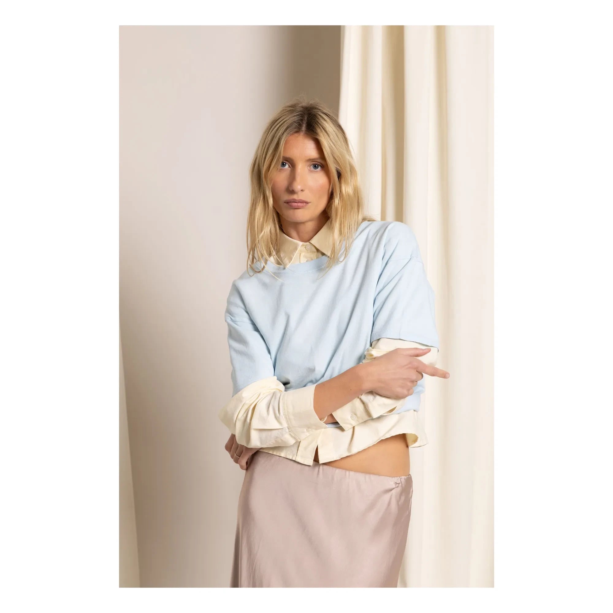 Smallable Woman - Hana organic cotton T-shirt | Ice Blue