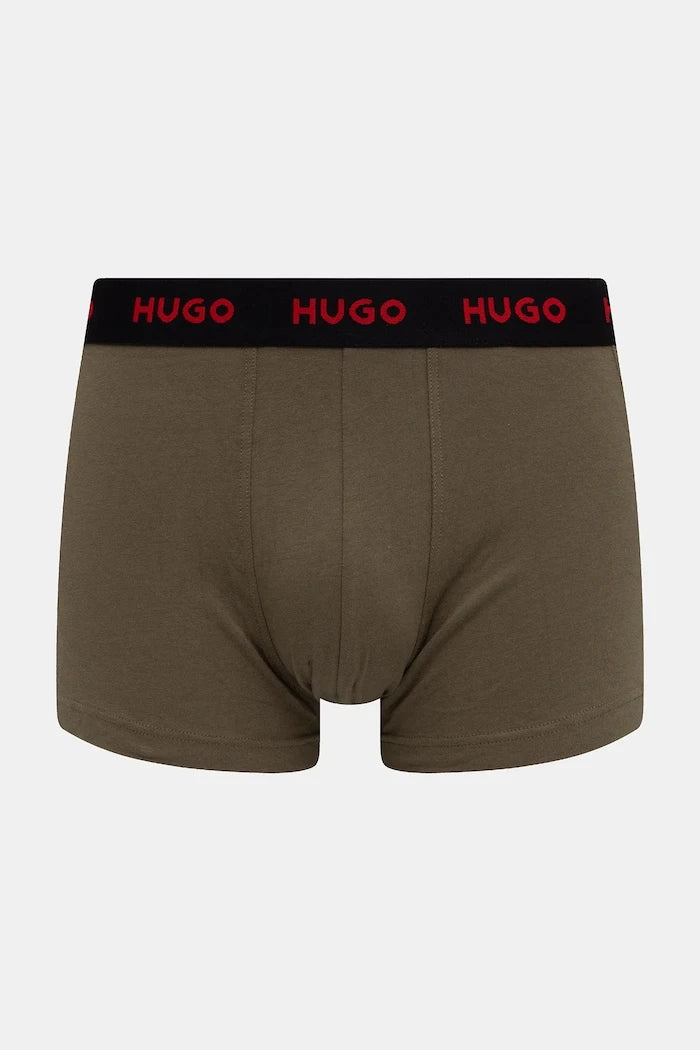 HUGO erkek pamuk elastan boxer şort TRIPLET DESIGN 3'lü set