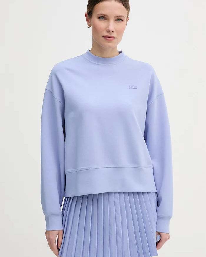 Lacoste oversize kadın pamuklu sweatshirt