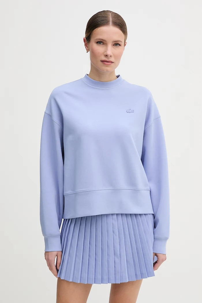 Lacoste oversize kadın pamuklu sweatshirt