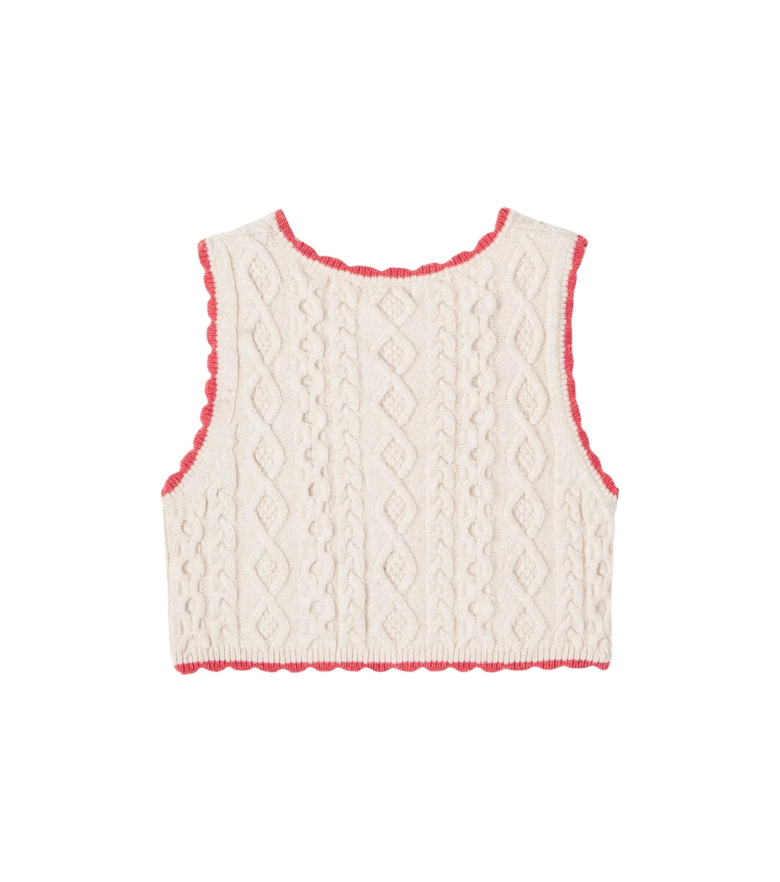 Bebe Organic - Sienna cable-knit wool-blend vest