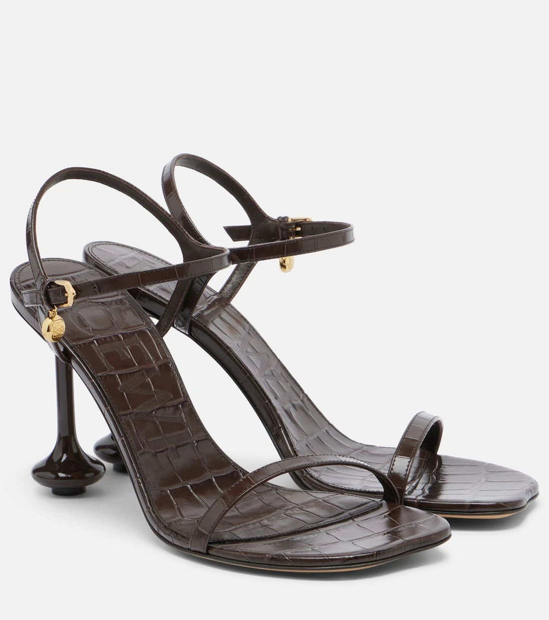 Loewe - Toy croc-effect leather sandals