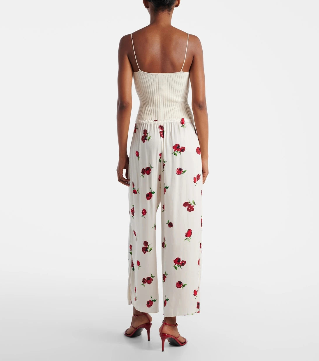 Khaite - Mindy printed twill wide-leg pants