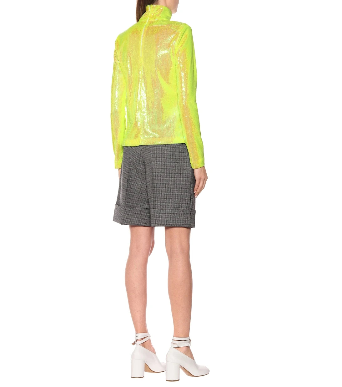 MM6 Maison Margiela - Sequined high-neck top