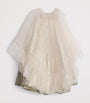 MAISON AVA Gold Embellished Dress with Cape (2-14 Years)