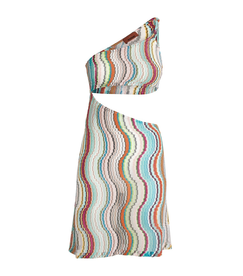 Missoni Multi Asymmetric Cut-Out Mini Dress