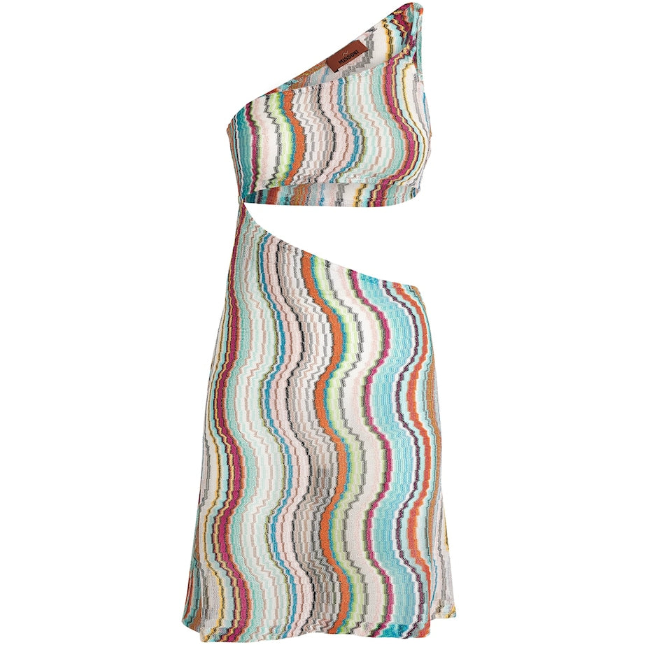 Missoni Multi Asymmetric Cut-Out Mini Dress