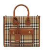 Burberry Brown Mini Check Freya Tote Bag