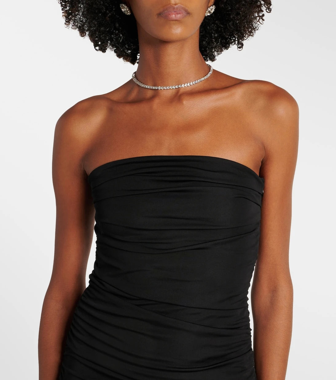 Staud - Liya ruched jersey and organza gown