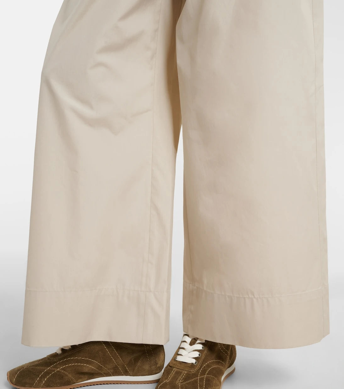 'S Max Mara - Cotton poplin wide-leg pants
