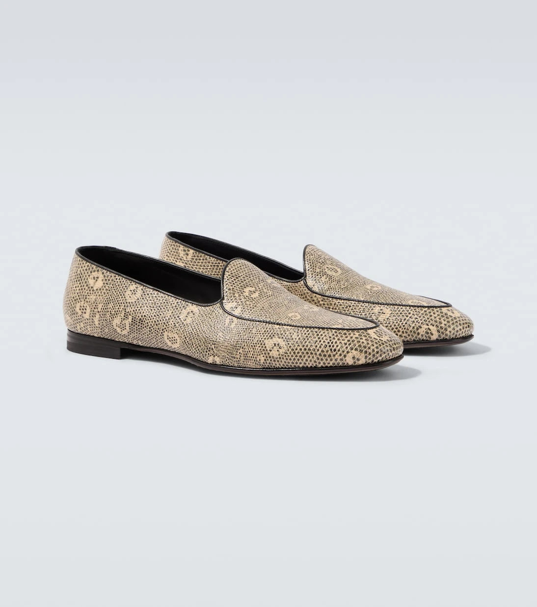 Manolo Blahnik - Modena snake-effect leather loafers