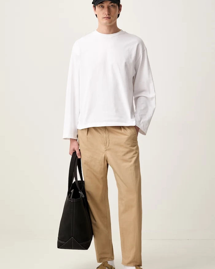 G-Star pamuklu erkek chino pantolon Pleated Chino Relaxed Tapered
