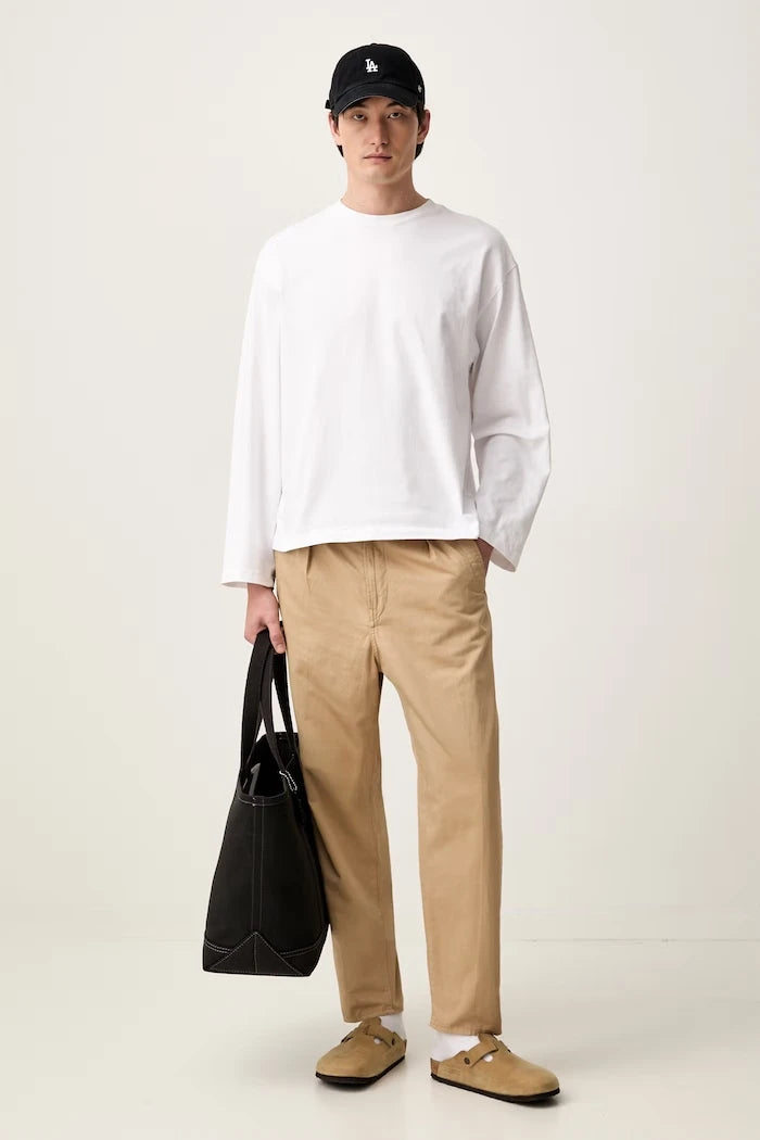 G-Star pamuklu erkek chino pantolon Pleated Chino Relaxed Tapered