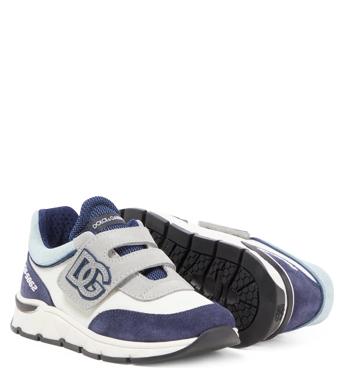 Dolce&Gabbana Kids - DG suede-trimmed sneakers