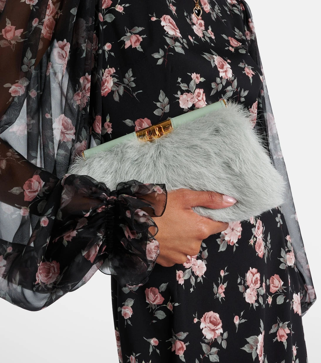 Dolce&Gabbana - Marlene Small shearling shoulder bag