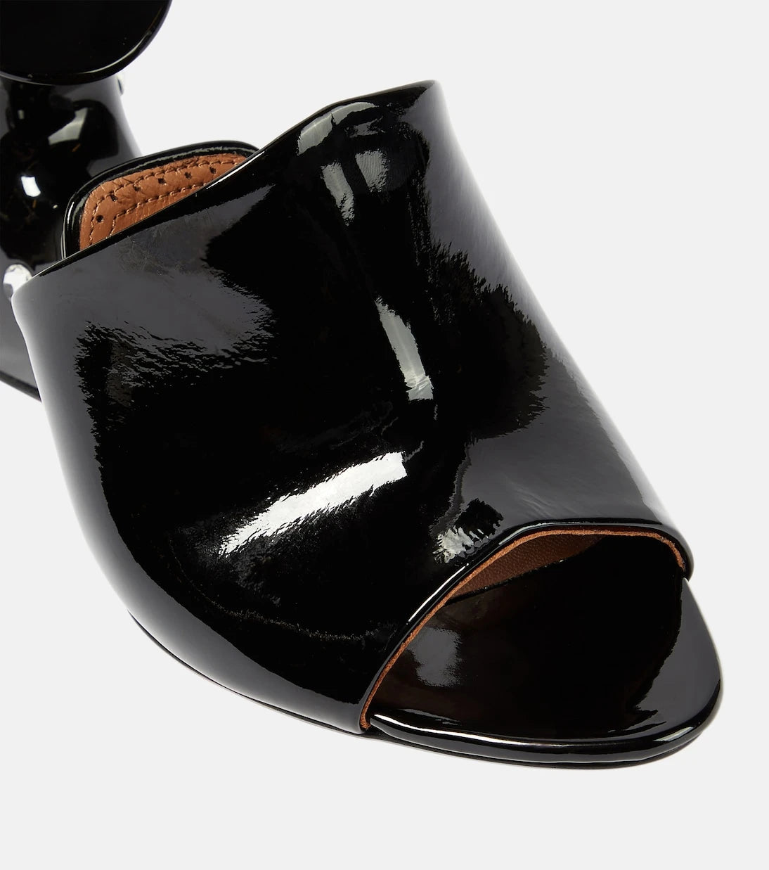 Alaïa - La Sculpture embellished patent leather mules
