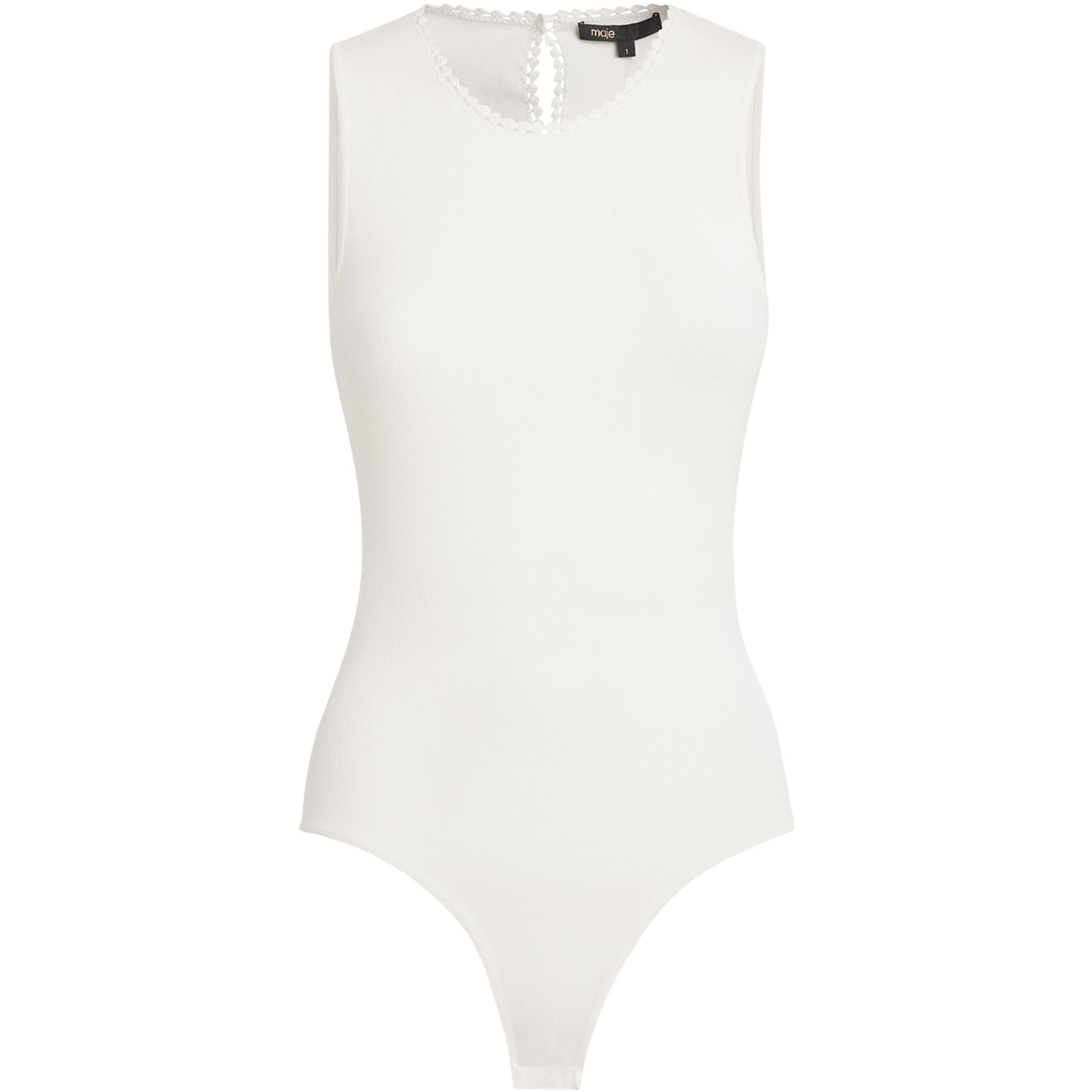 White Embellished Bodysuit