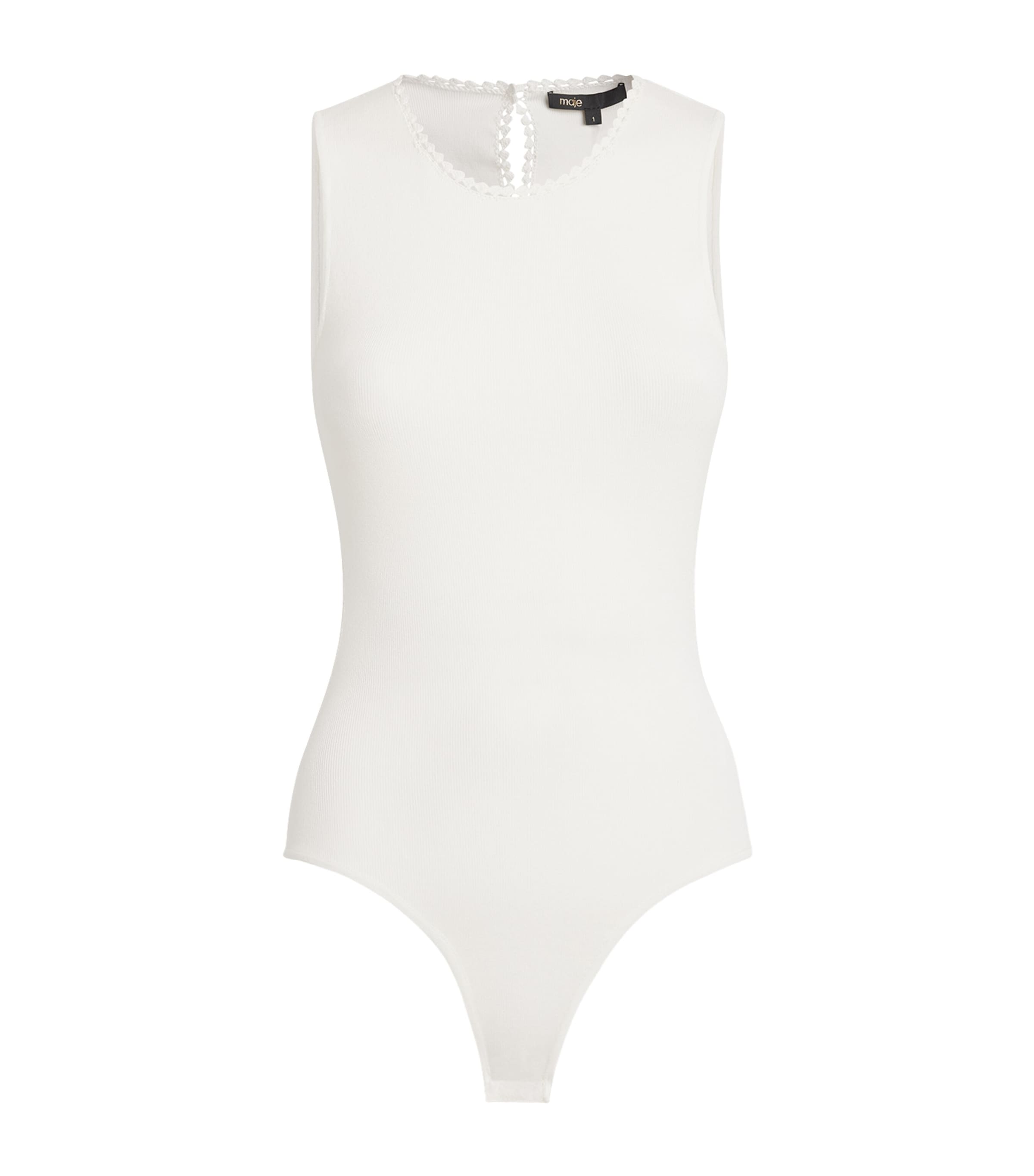 White Embellished Bodysuit