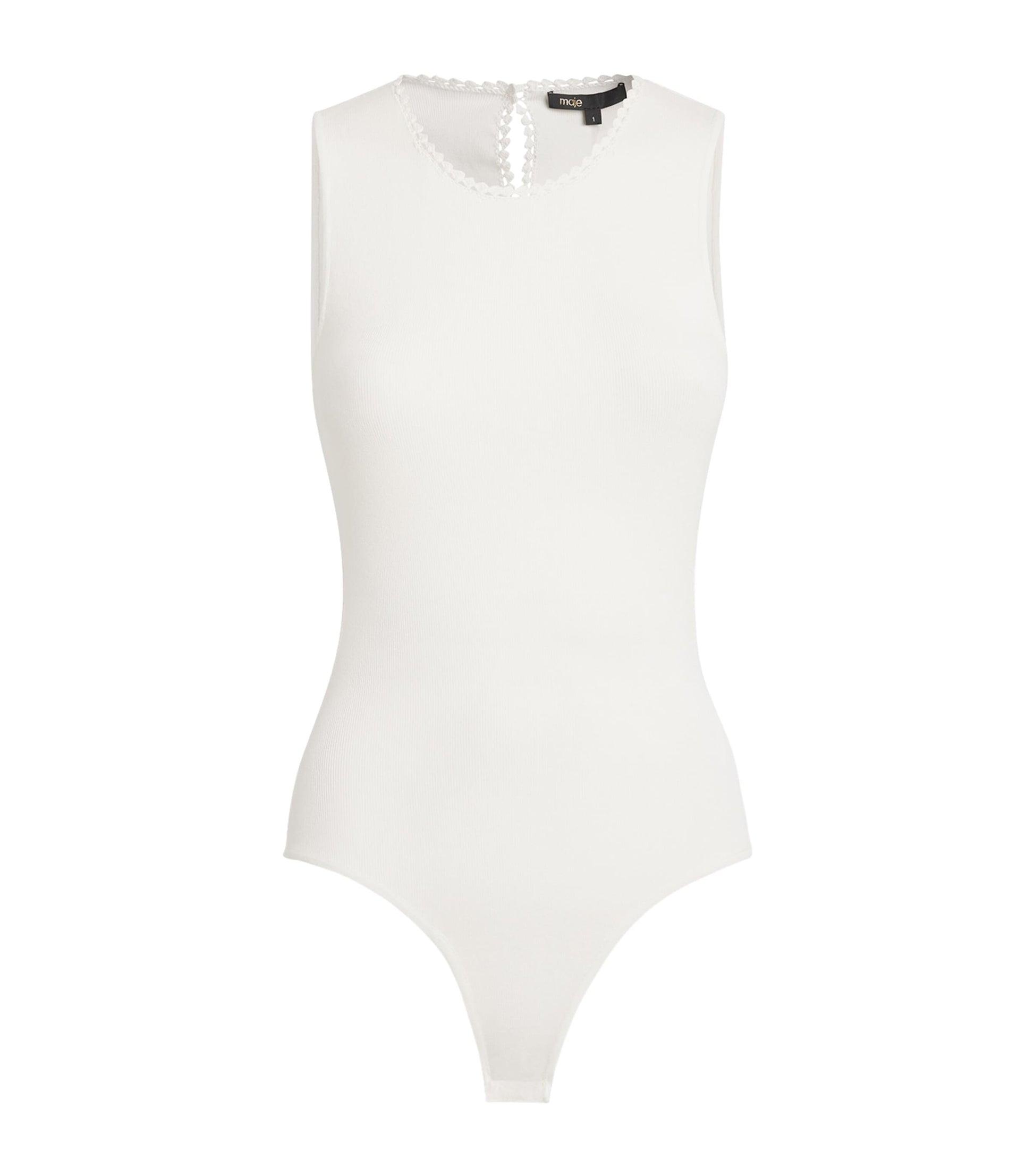 White Embellished Bodysuit