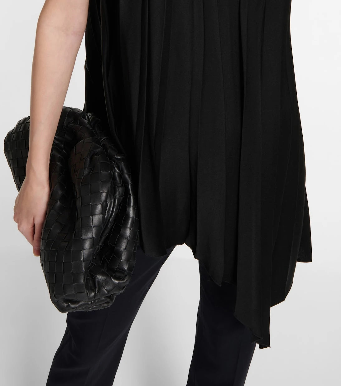 Joseph - Pleated asymmetric satin top