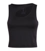 Black Studio Cut-Out Crop Top