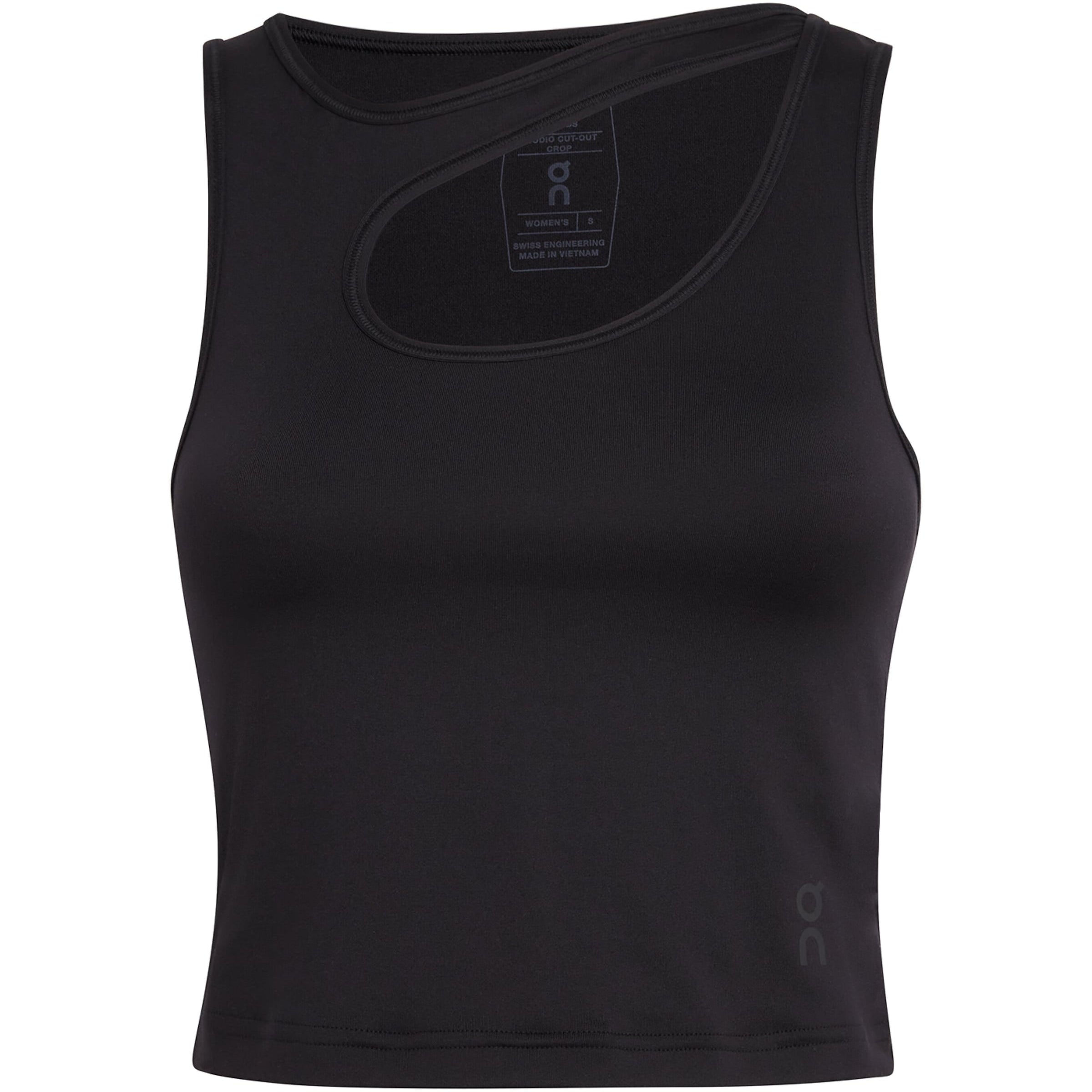 Black Studio Cut-Out Crop Top